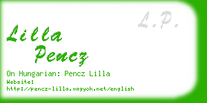 lilla pencz business card